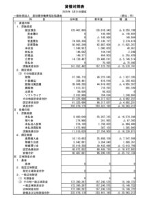貸借対照表（前年度対比）のサムネイル